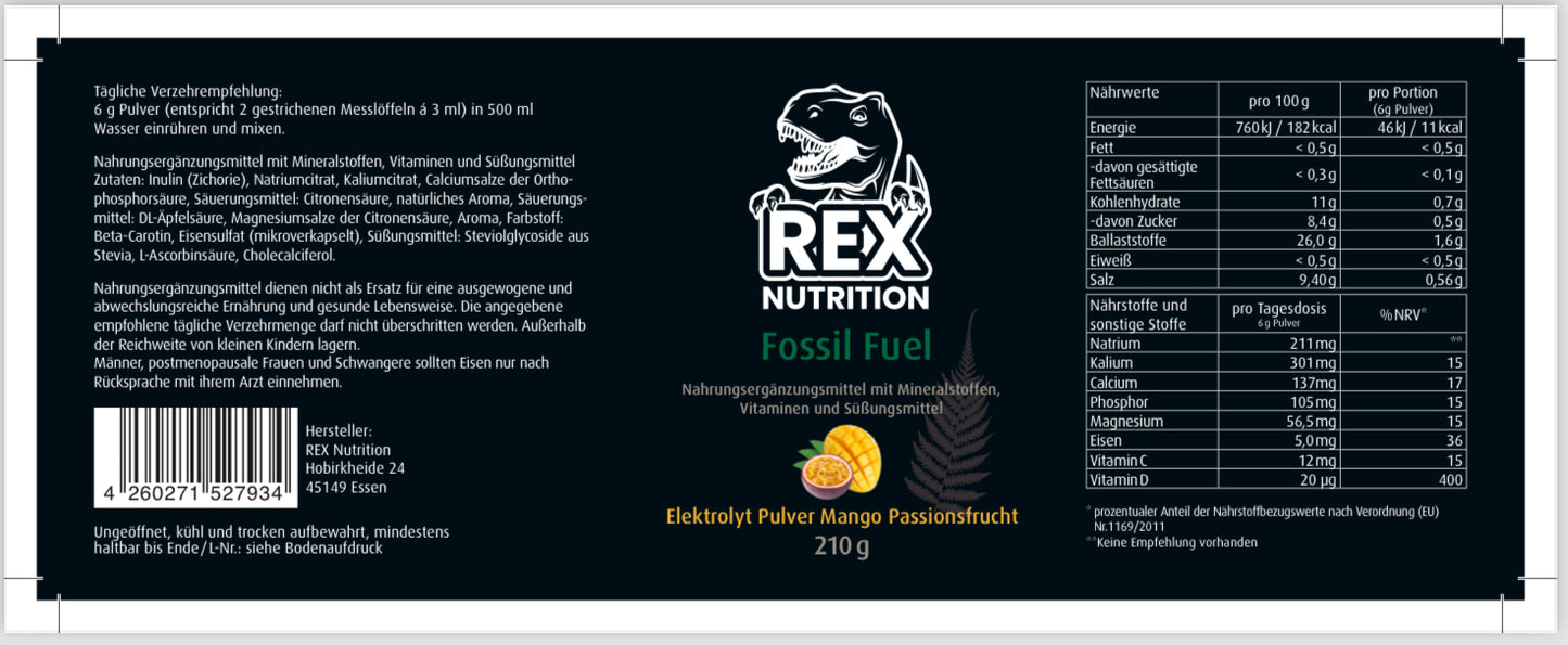 Fossil Fuel (Electrolytes) - 2 Month Supply
